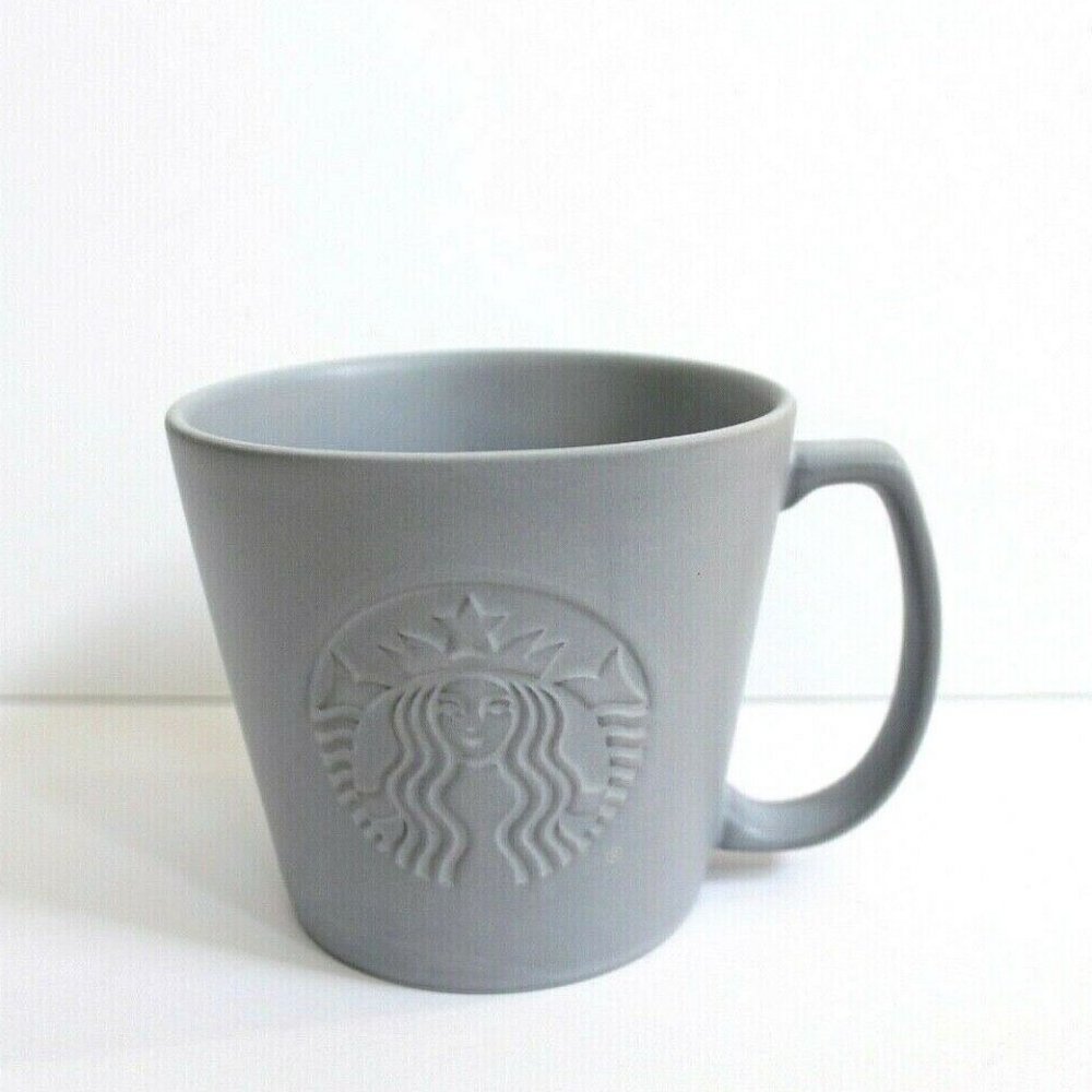 Starbucks Embossed Siren Matte Ceramic Cup Mug Tall